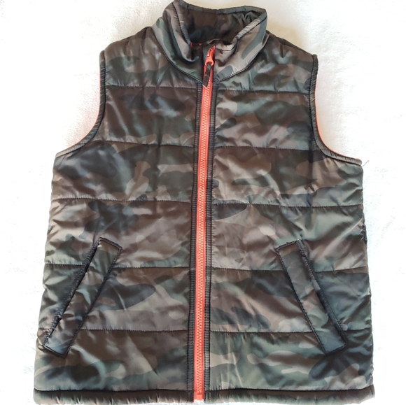The Children's Place Other - The Children's Place Orange and Camo Vest 5/6